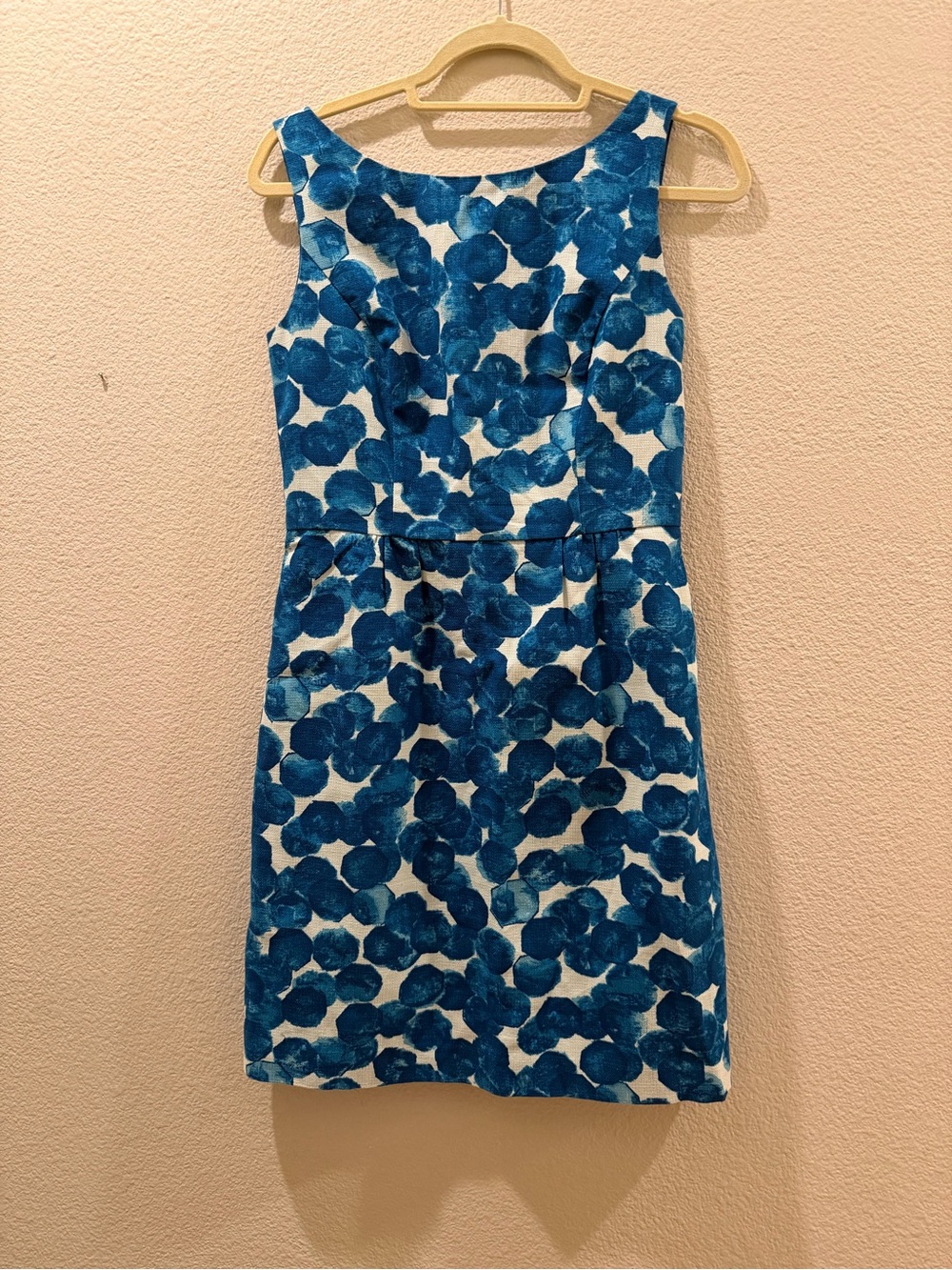 Anthropologie Tabitha Blue Floral Print Sheath Dress Size 6